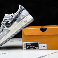 NK Air Force 1'07 Low LV联名 灰蓝帆布抽绳 空军一号低帮休闲板鞋 DM6868- NK Air Force 1'07 Low LV联名 灰蓝帆布抽绳 空军一号低帮休闲板鞋 DM6868-