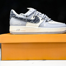 NK Air Force 1'07 Low LV联名 灰蓝帆布抽绳 空军一号低帮休闲板鞋 DM6868- NK Air Force 1'07 Low LV联名 灰蓝帆布抽绳 空军一号低帮休闲板鞋 DM6868-