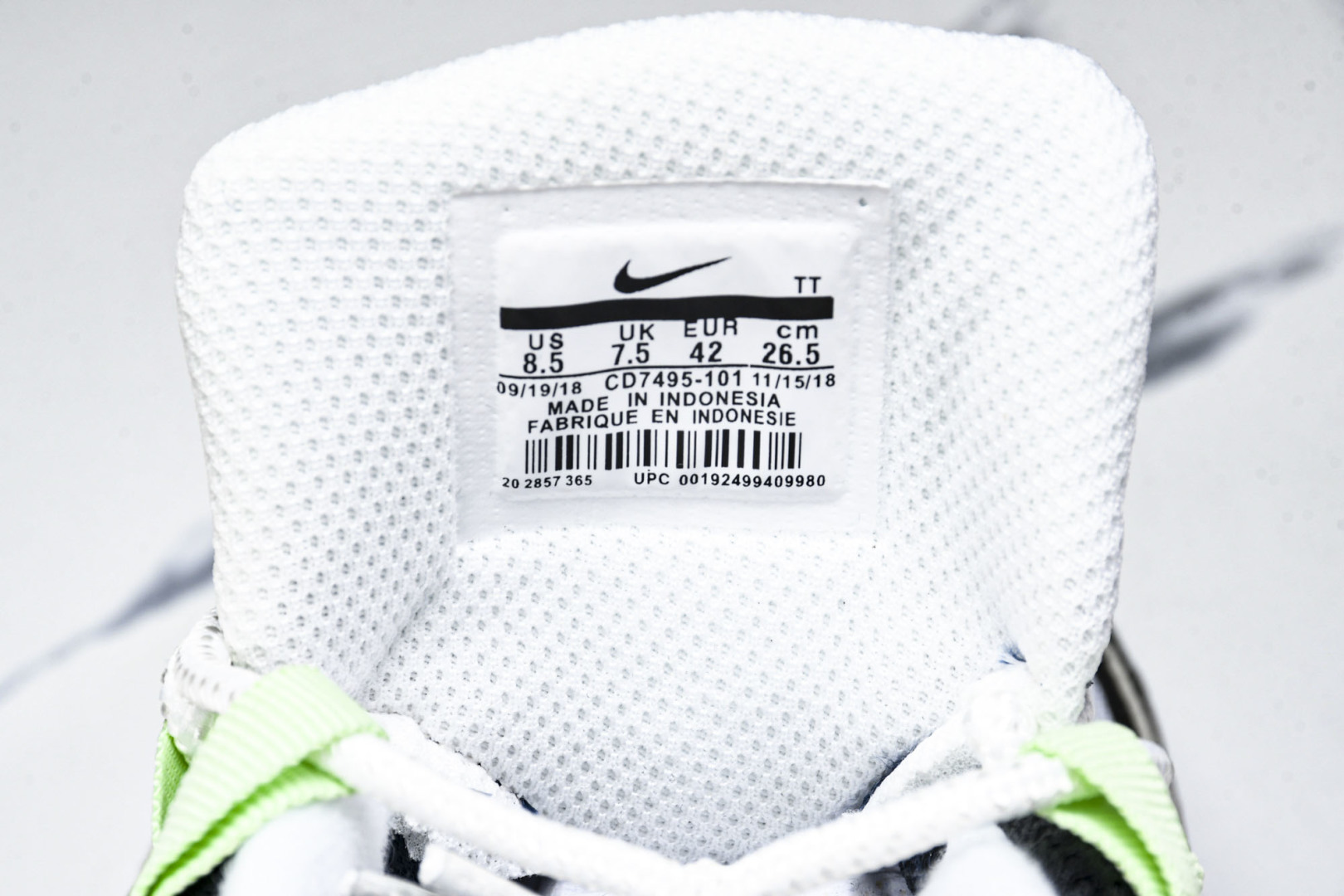  NK Air Max 95 复古减震气垫跑鞋 CD7495-101 尺寸 36 36.5 37.5 3