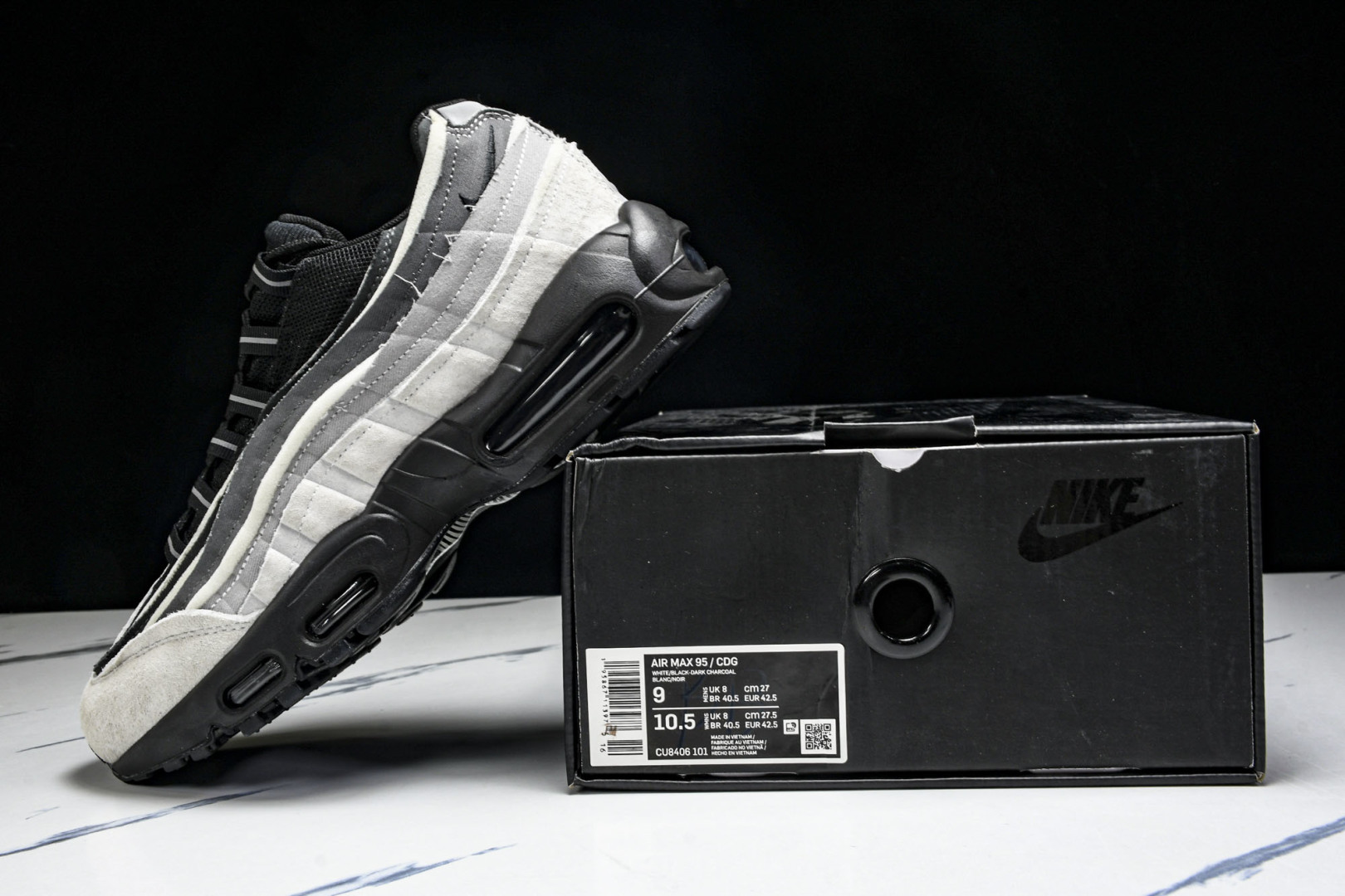  NK Air Max 95 复古减震气垫跑鞋 CU8406-101 尺寸 36 36.5 37.5 3