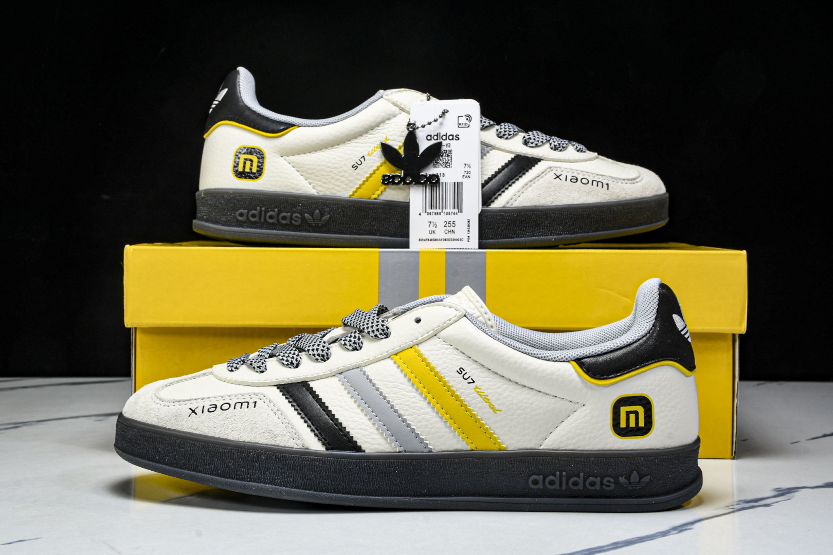  AD Adidas GAZELLE OG 小米联名款 白灰配色 高端定制羚羊 DM1234-013 尺