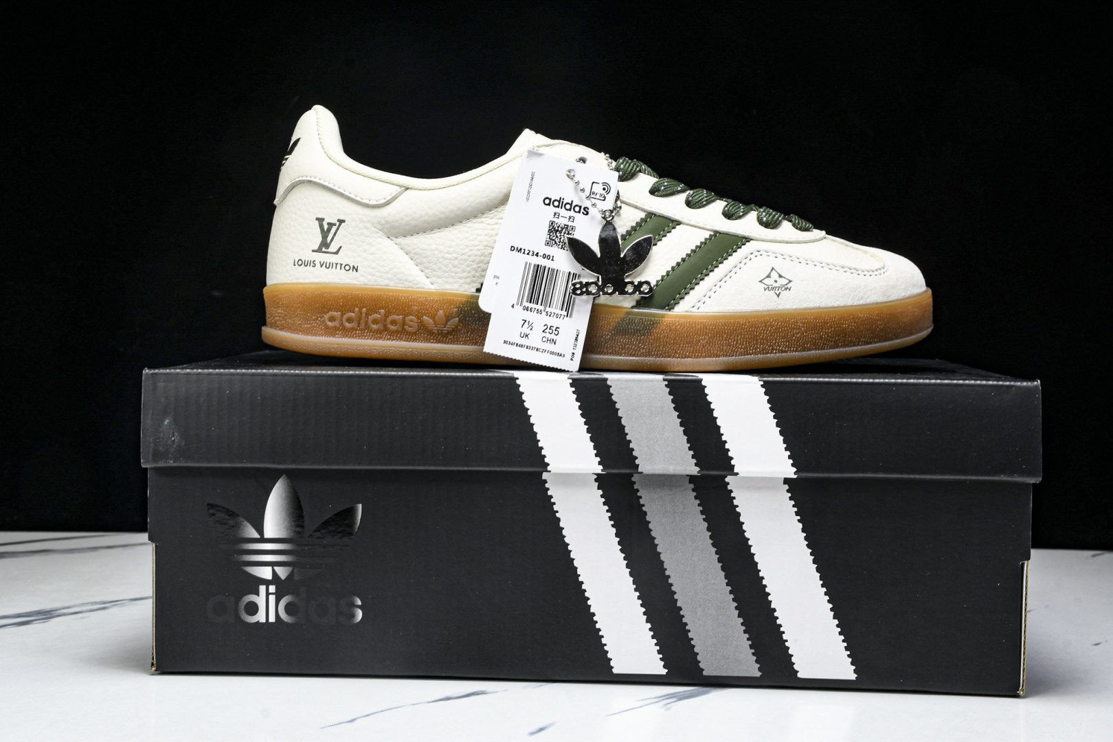  AD originals Samba OG x Louis Vuitton 米白绿生胶 DM1234 