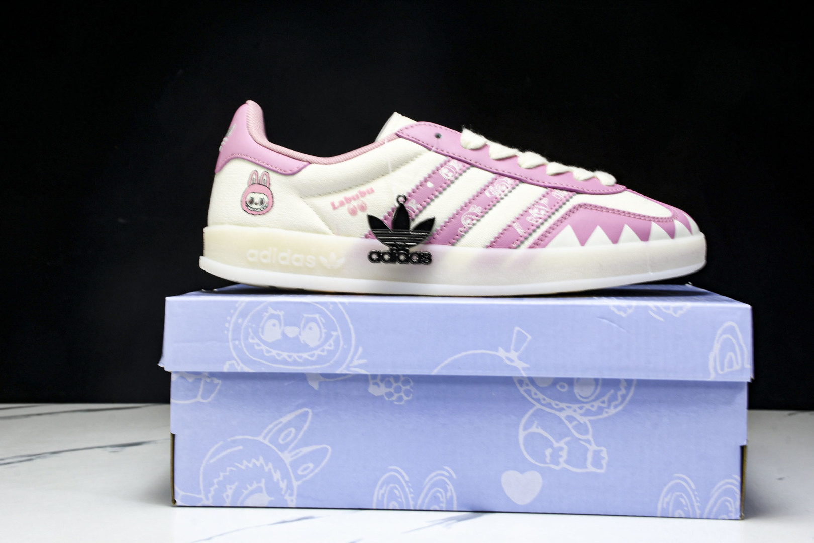  AD originals Samba OG 粉白拉布布 桑巴舞系列复古经典轻便板鞋 DM1234 01