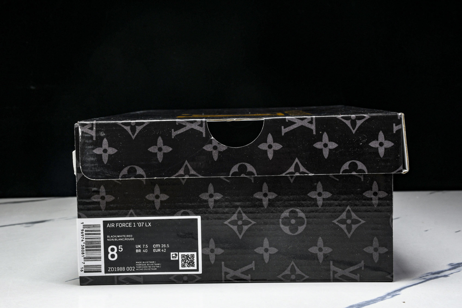   nk Air Force 1'07 Low LV联名 白红黑牛仔 空军一号低帮休闲板鞋 ZD1988