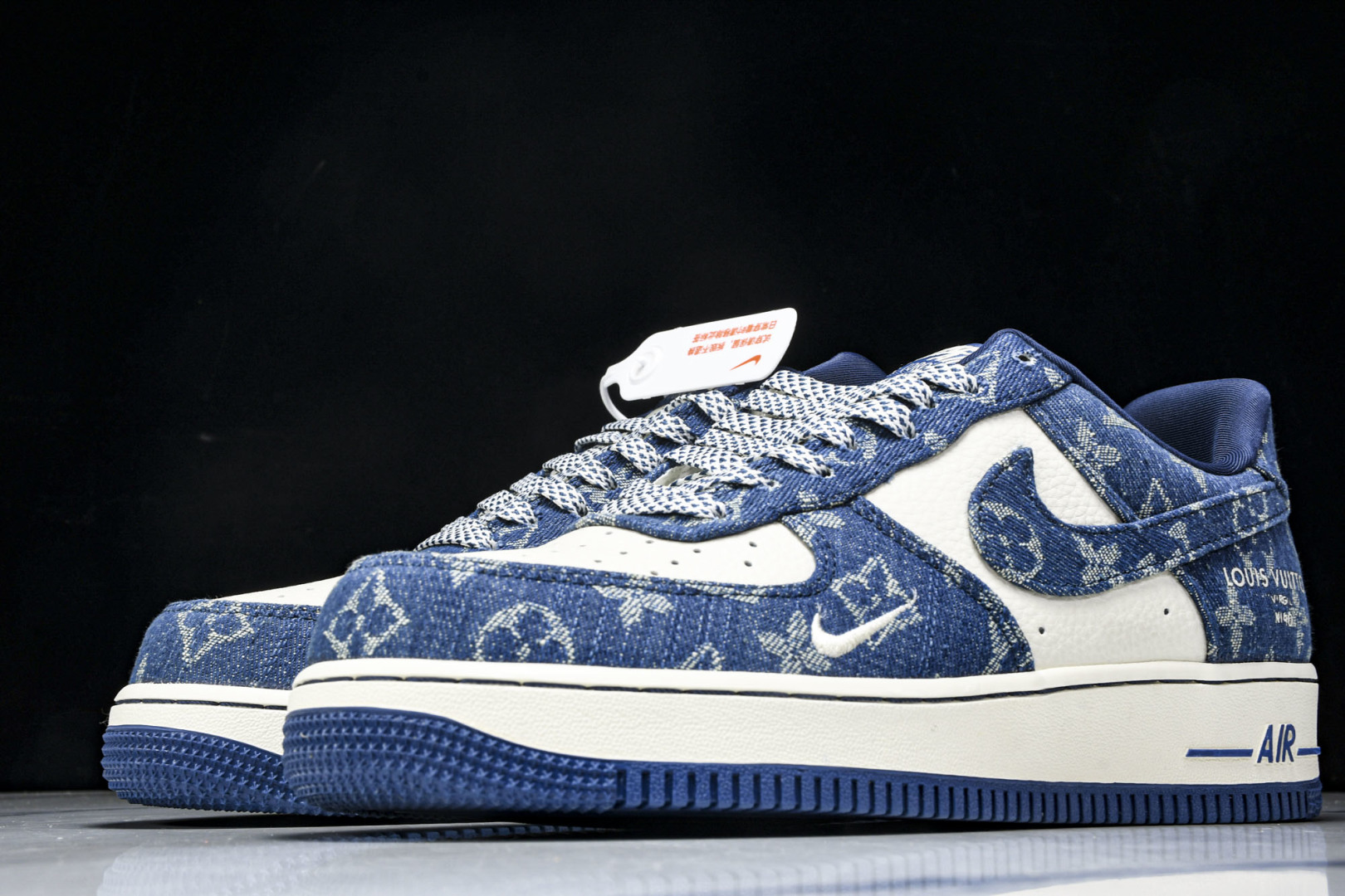   nk Air Force 1'07 Low LV联名 蓝色牛仔 空军一号低帮休闲板鞋 ZD1988-