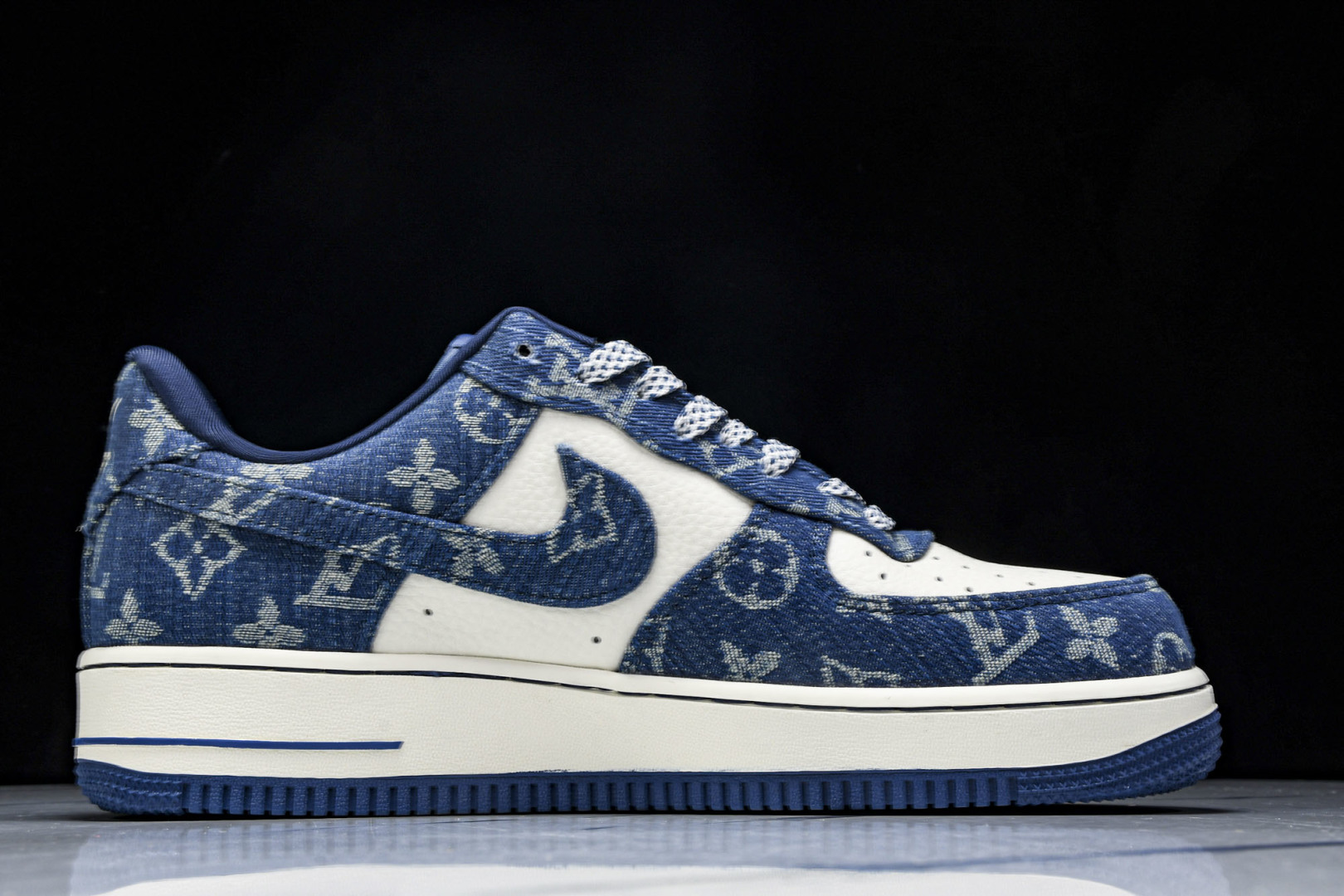   nk Air Force 1'07 Low LV联名 蓝色牛仔 空军一号低帮休闲板鞋 ZD1988-