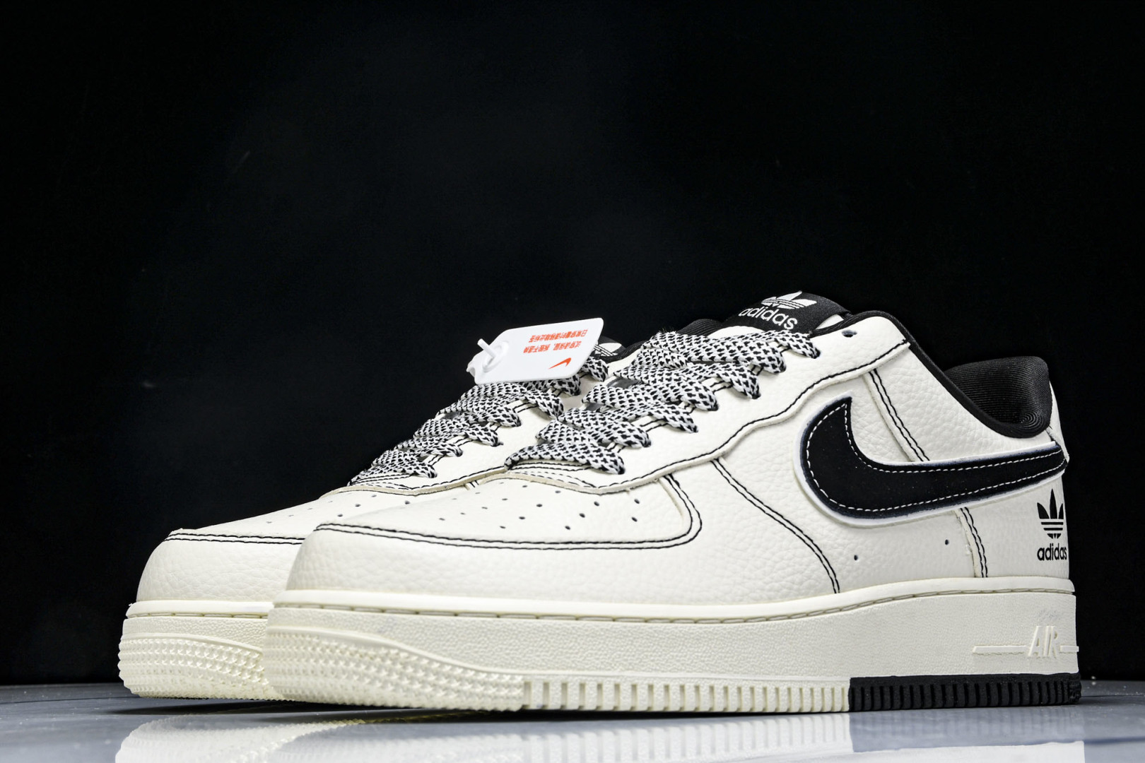   nk Air Force 1'07 Low 黑线双拼底 空军一号低帮休闲板鞋 KB1688-003 