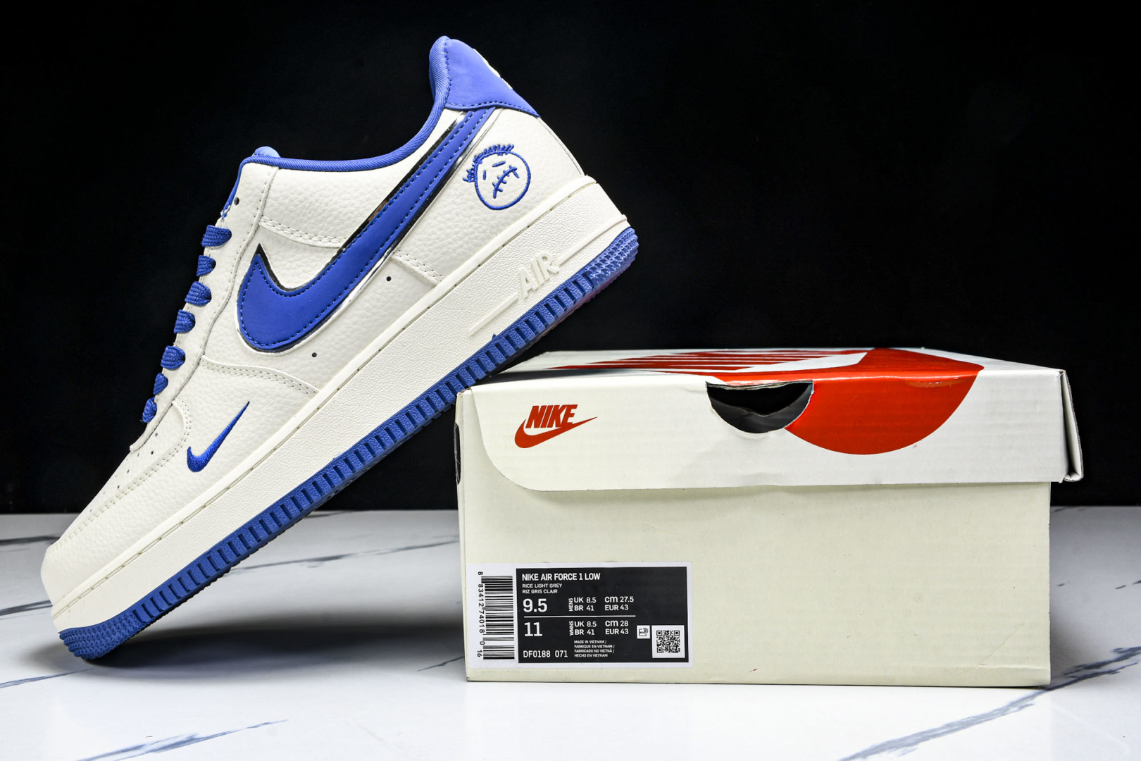   nk Air Force 1'07 Low 米兰鬼脸 空军一号低帮休闲板鞋 DF0188-071 尺