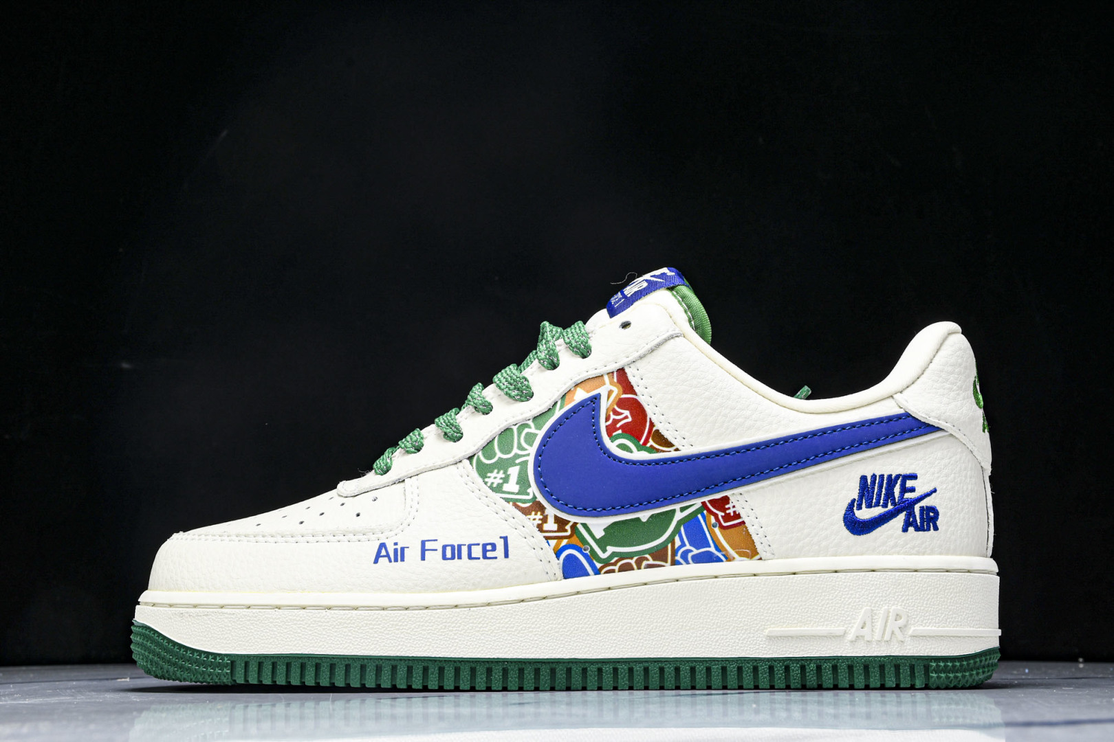   nk Air Force 1'07 Low 米蓝绿拼接 空军一号低帮休闲板鞋 KJ1688-001 