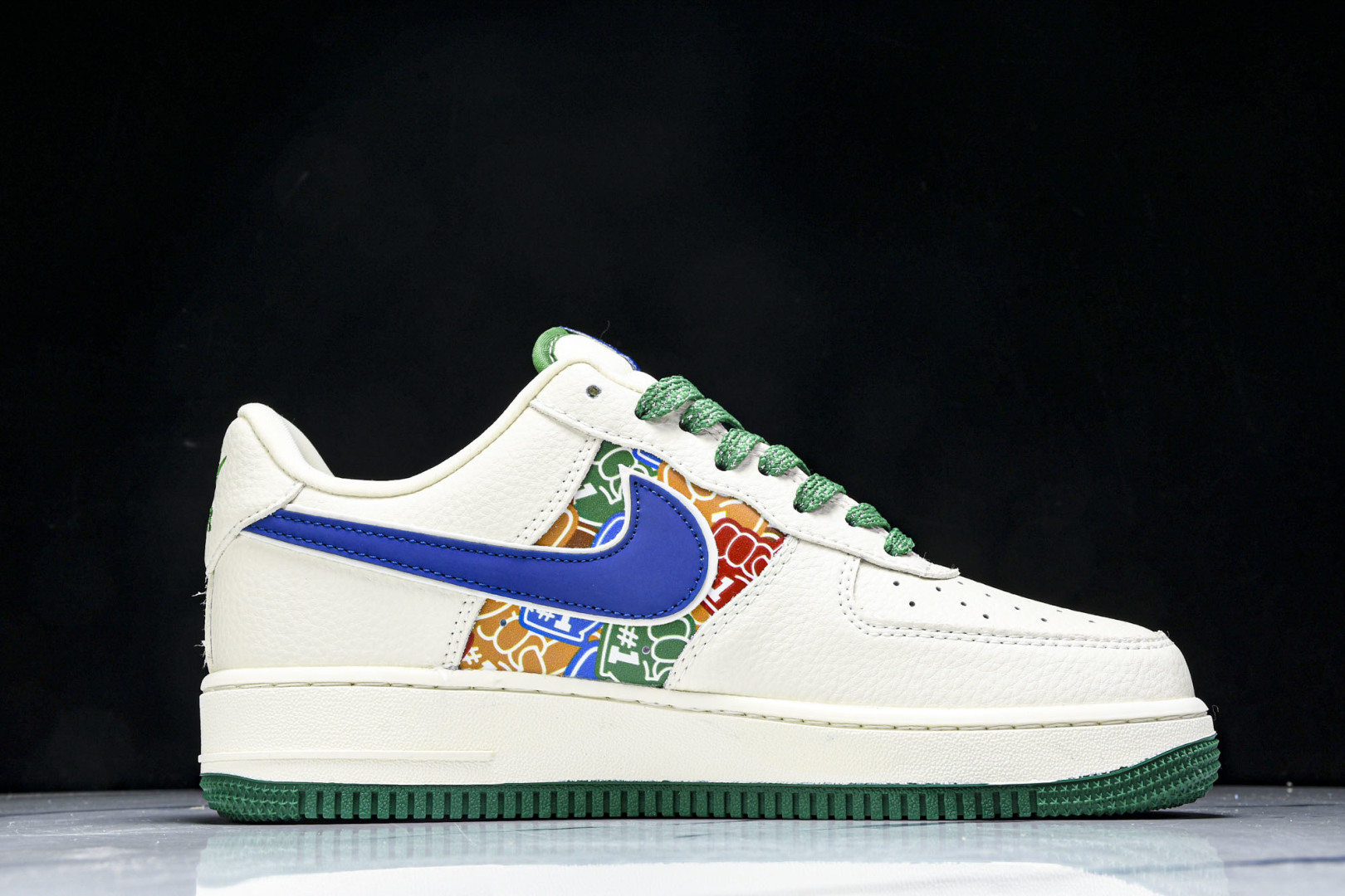   nk Air Force 1'07 Low 米蓝绿拼接 空军一号低帮休闲板鞋 KJ1688-001 