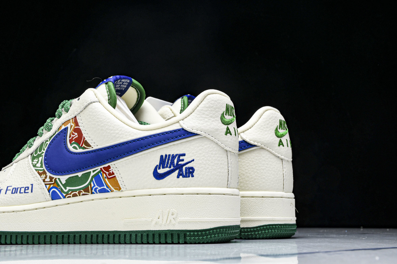   nk Air Force 1'07 Low 米蓝绿拼接 空军一号低帮休闲板鞋 KJ1688-001 