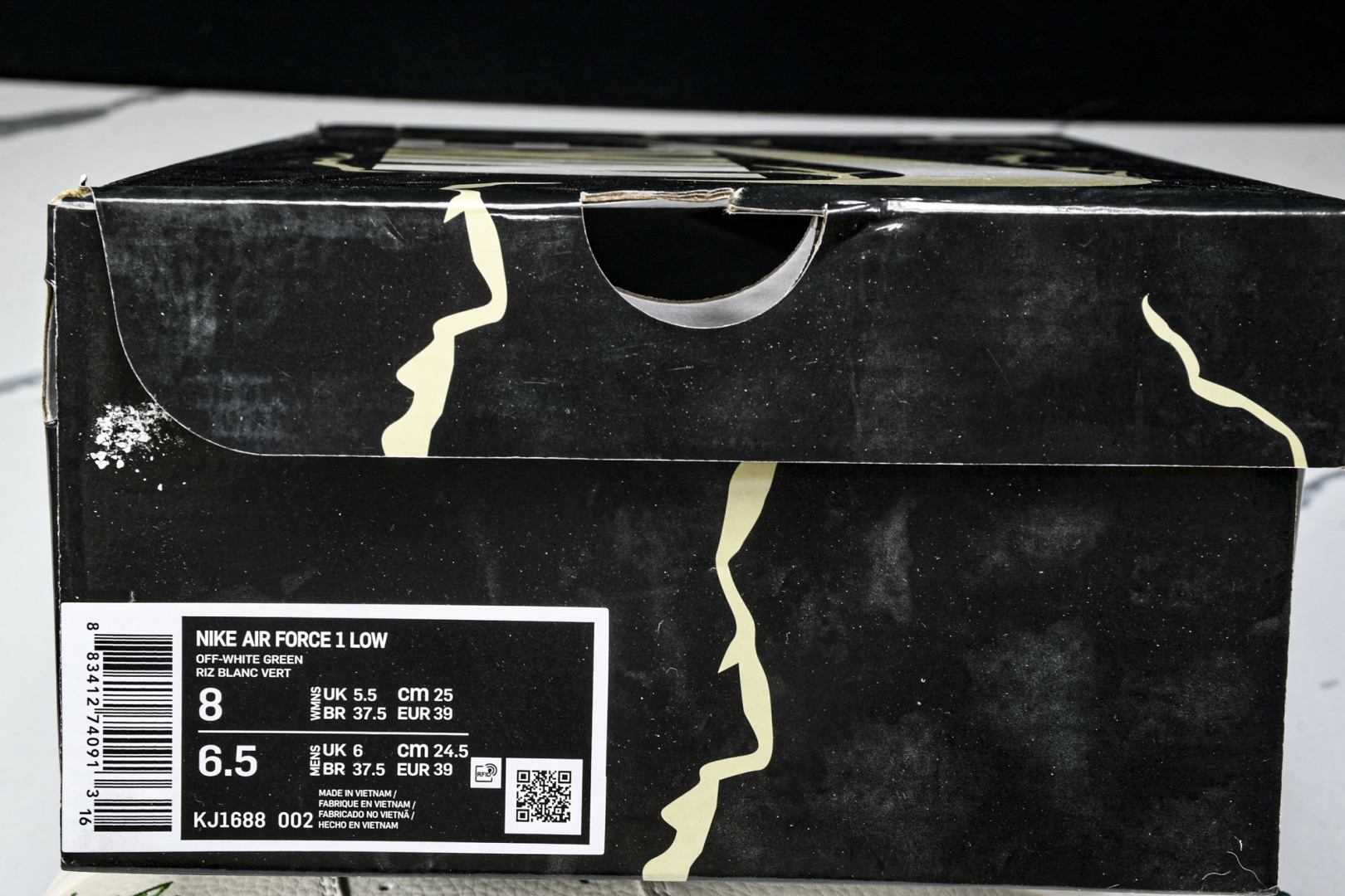   nk Air Force 1'07 Low 斯图西联名 针织勾米绿 空军一号低帮休闲板鞋 KJ168