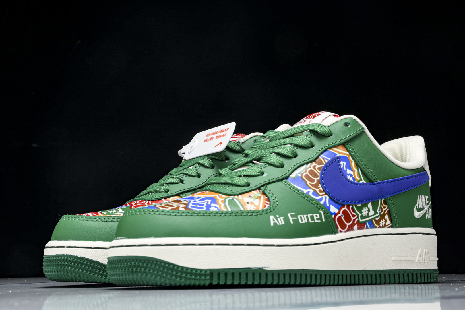 AF1 空军 尺码36-45

纯原出品-Air Force 1'07 Low 联名 双拼绿蓝勾 空军一