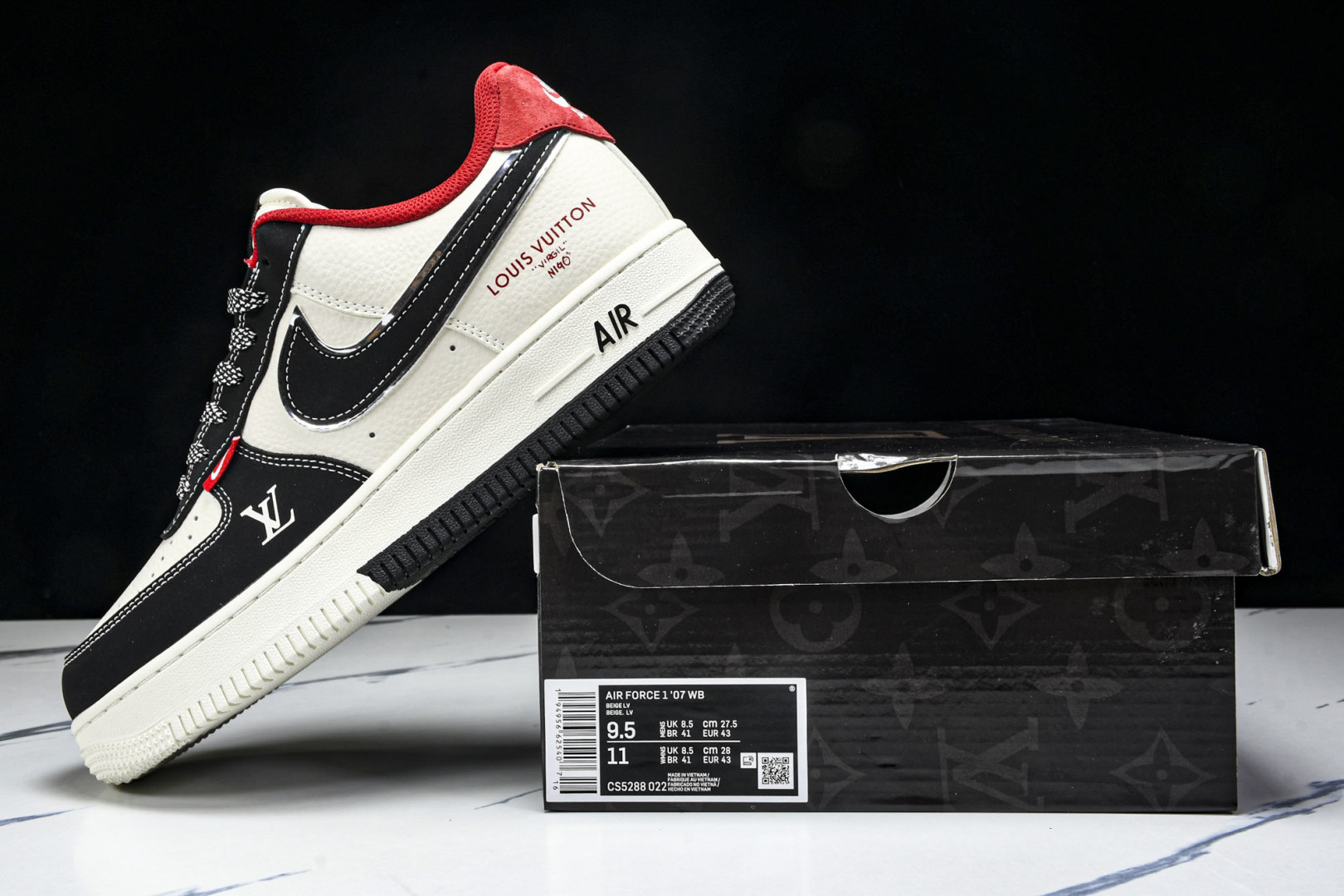 AF1 空军 尺码36-45

纯原出品-Air Force 1'07 Low LV联名 双拼黑红 空军