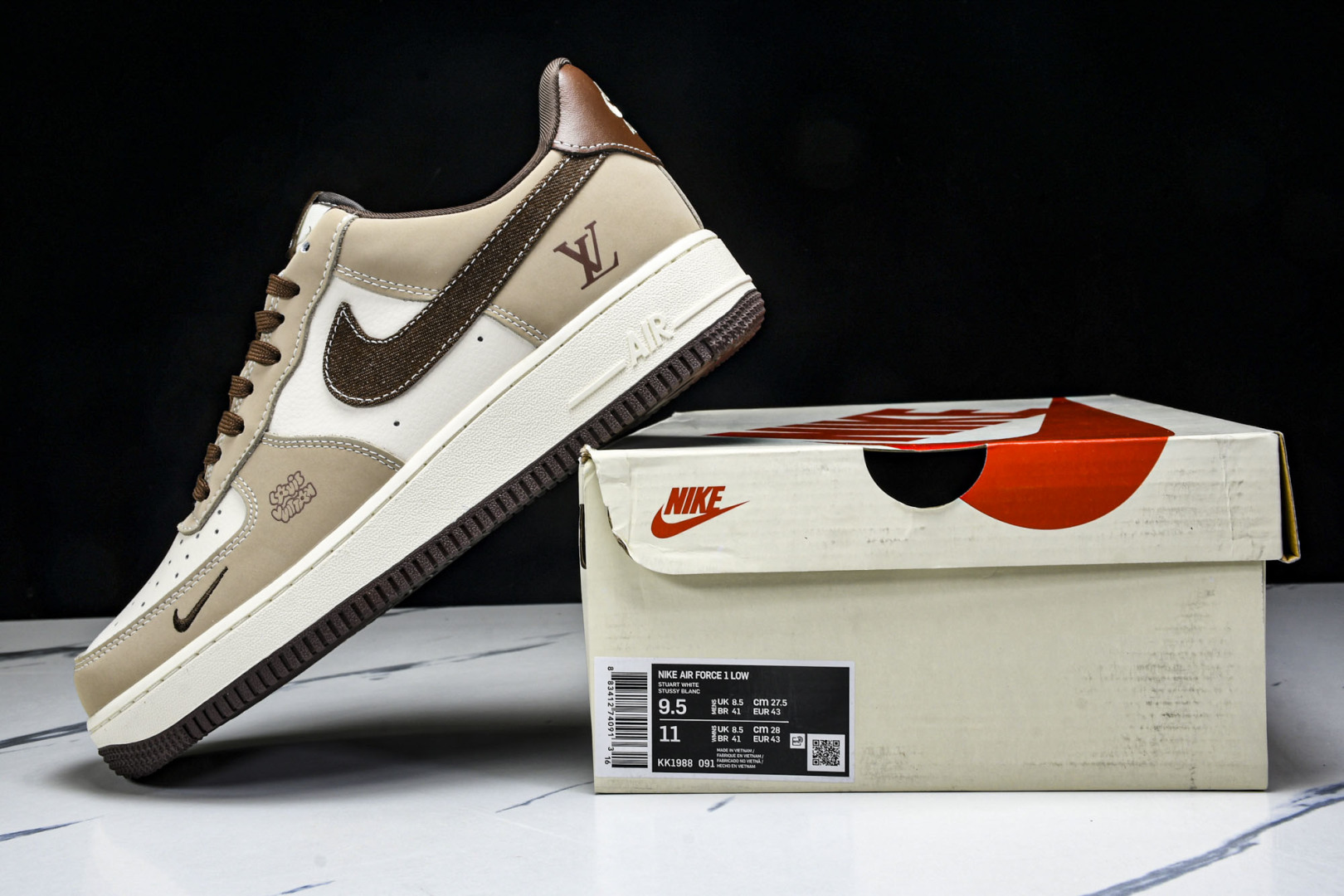 AF1 空军 尺码36-45

纯原出品-Air Force 1'07 Low LV联名 棕布勾 空军一