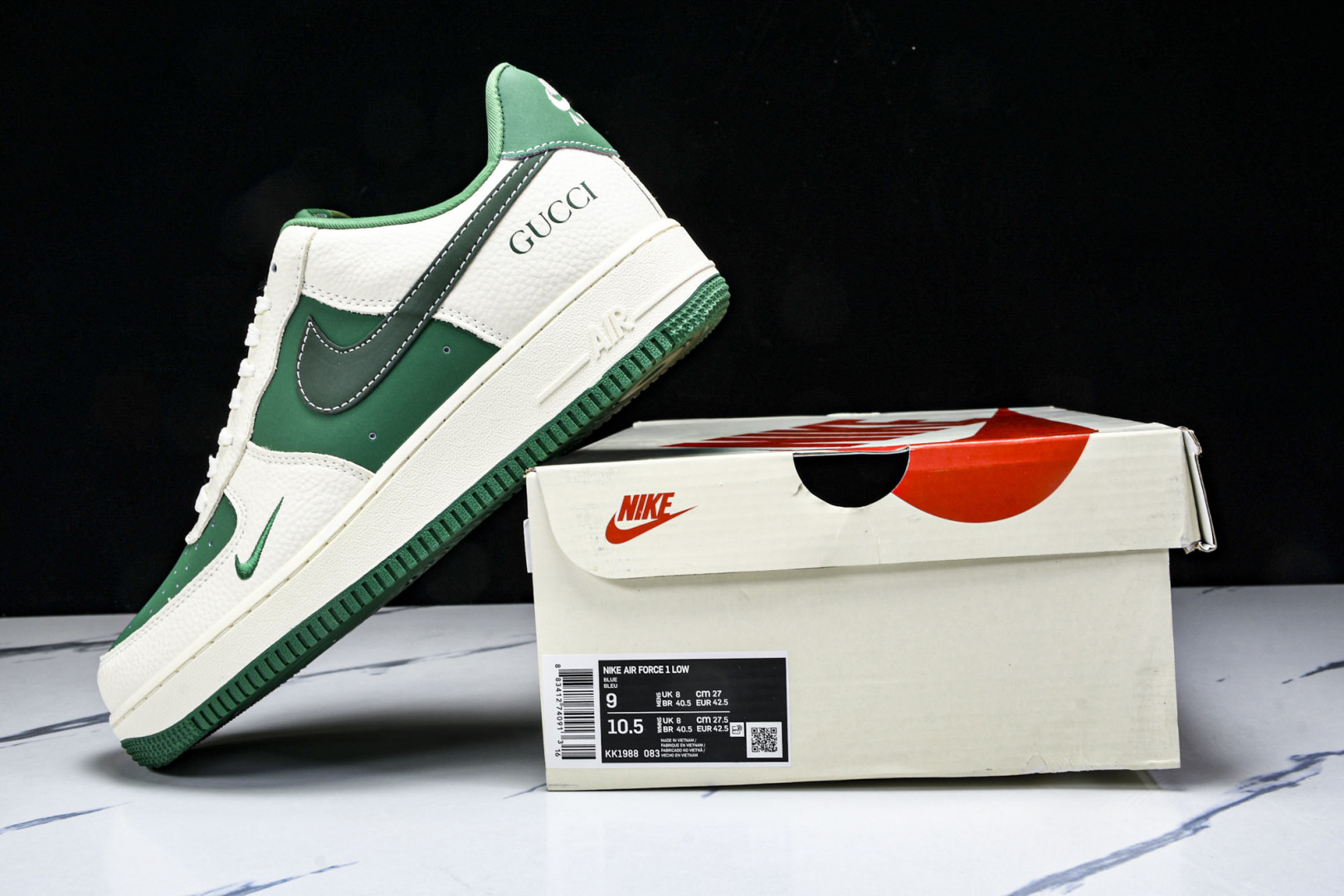 AF1 空军 尺码36-45

纯原版出品-Air Force 1'07 Low 古驰联名 米绿底 空军