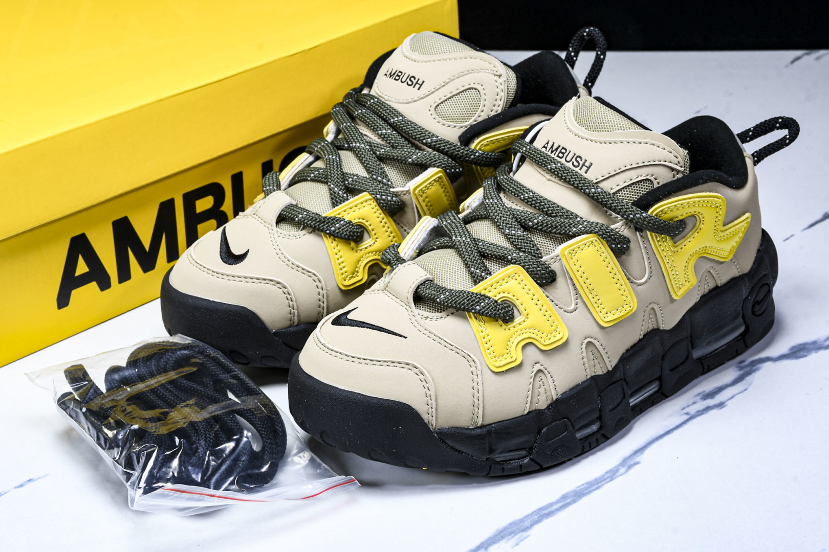  NKAmbush x Nk Air More Uptempo Low 联名款 大Air皮蓬 沙漠联 F