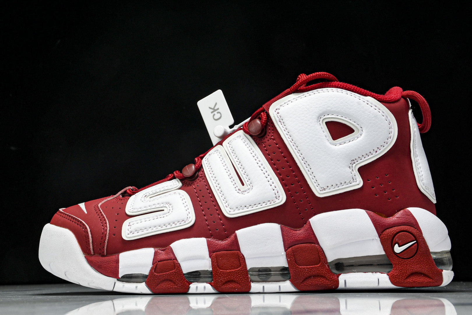  NKSupreme x Nike Air More Uptempo 大Air 红白 -600 尺寸 3