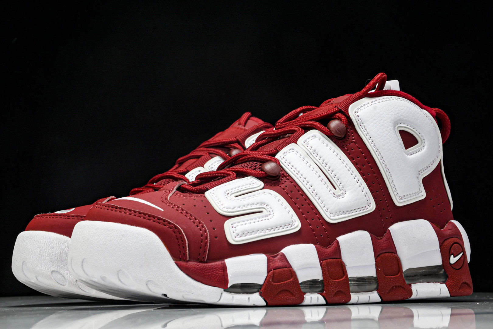  NKSupreme x Nike Air More Uptempo 大Air 红白 -600 尺寸 3