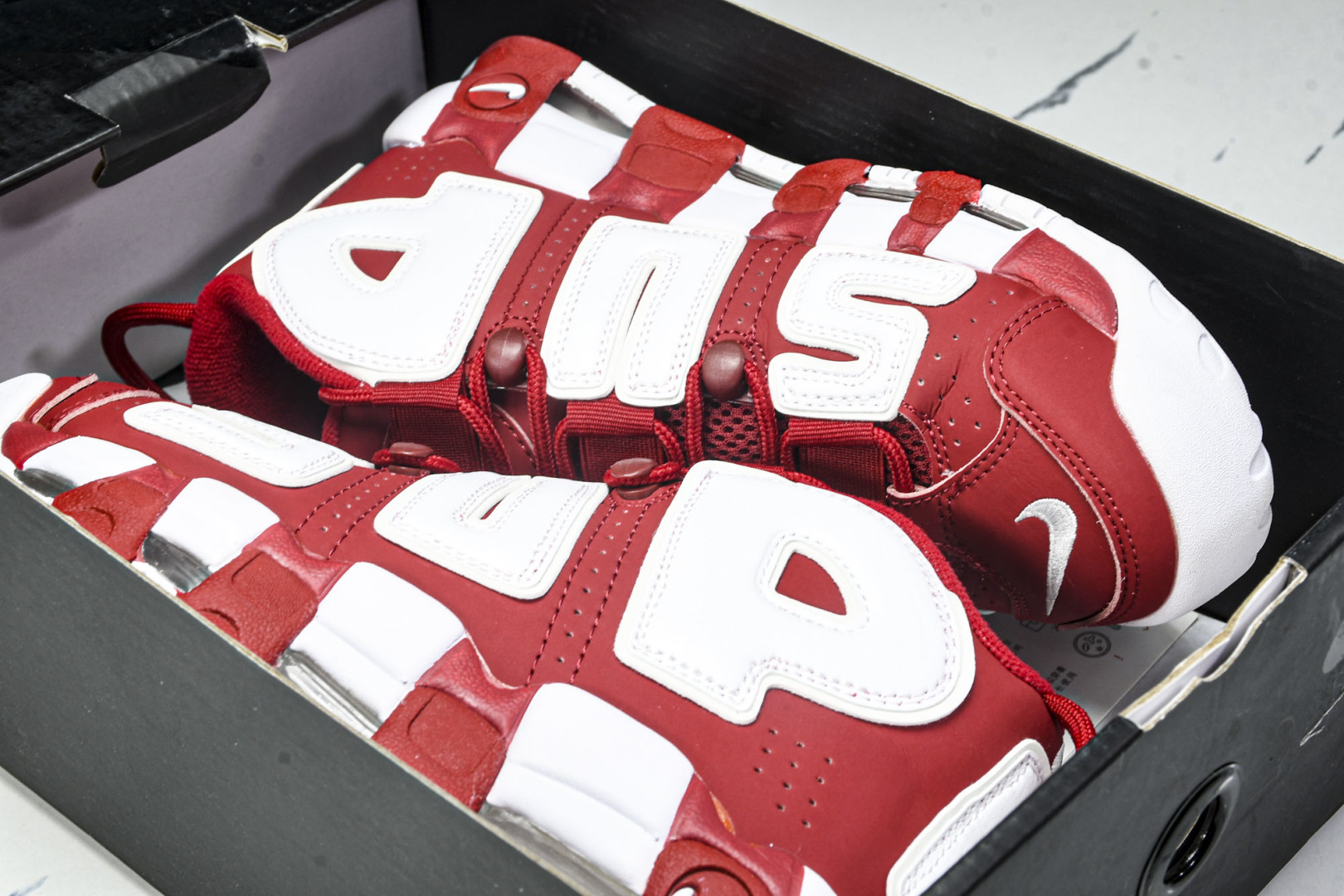  NKSupreme x Nike Air More Uptempo 大Air 红白 -600 尺寸 3