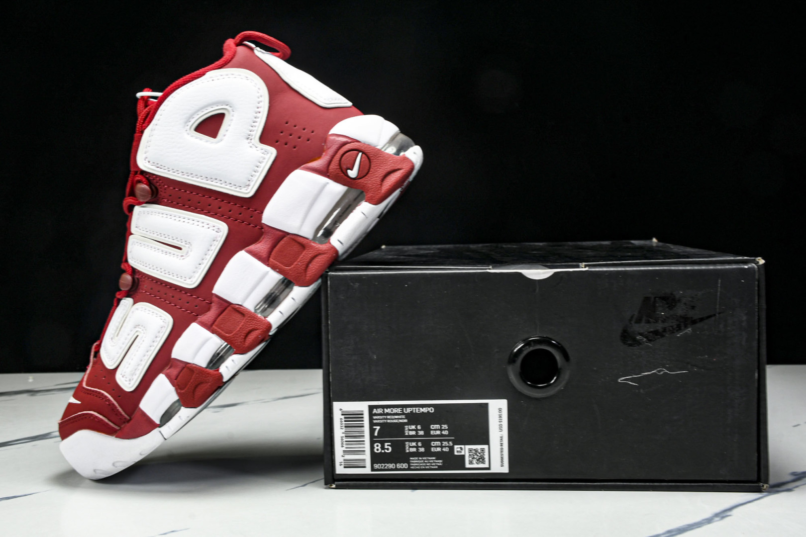  NKSupreme x Nike Air More Uptempo 大Air 红白 -600 尺寸 3