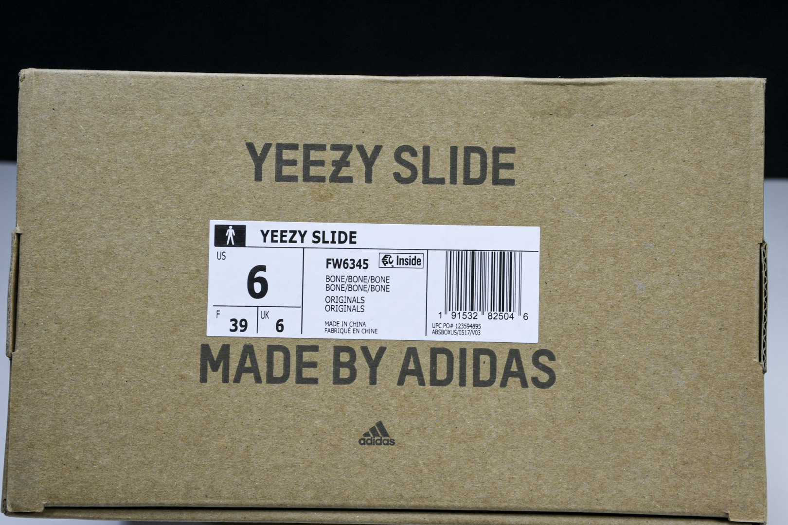  AD originals Yeezy Slide FW6345 尺寸 US4=36-37 US5=38
