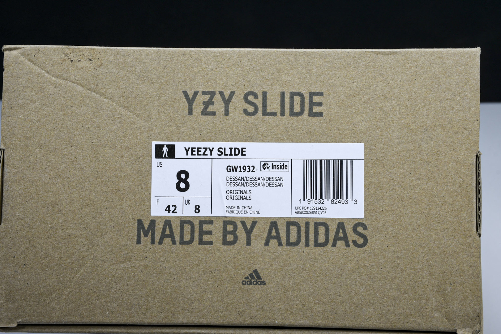  AD originals Yeezy Slide GW1932 尺寸 US4=36-37 US5=38