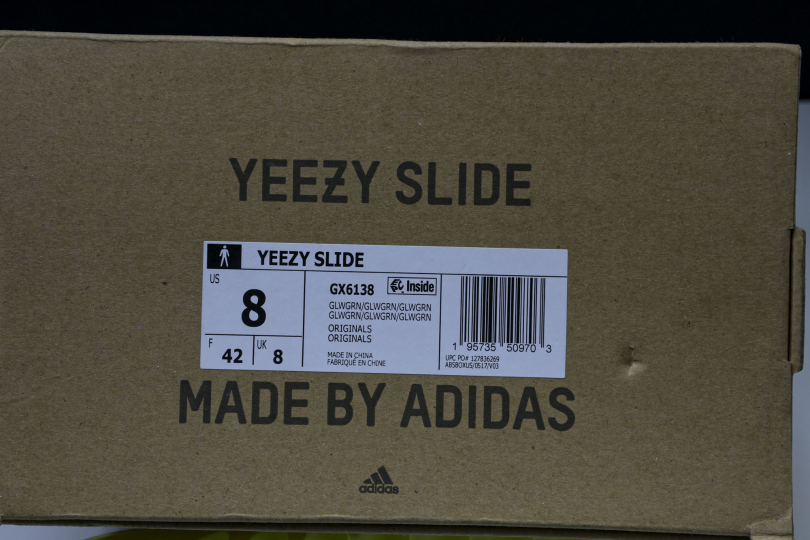  AD originals Yeezy Slide GX6138 尺寸 US4=36-37 US5=38