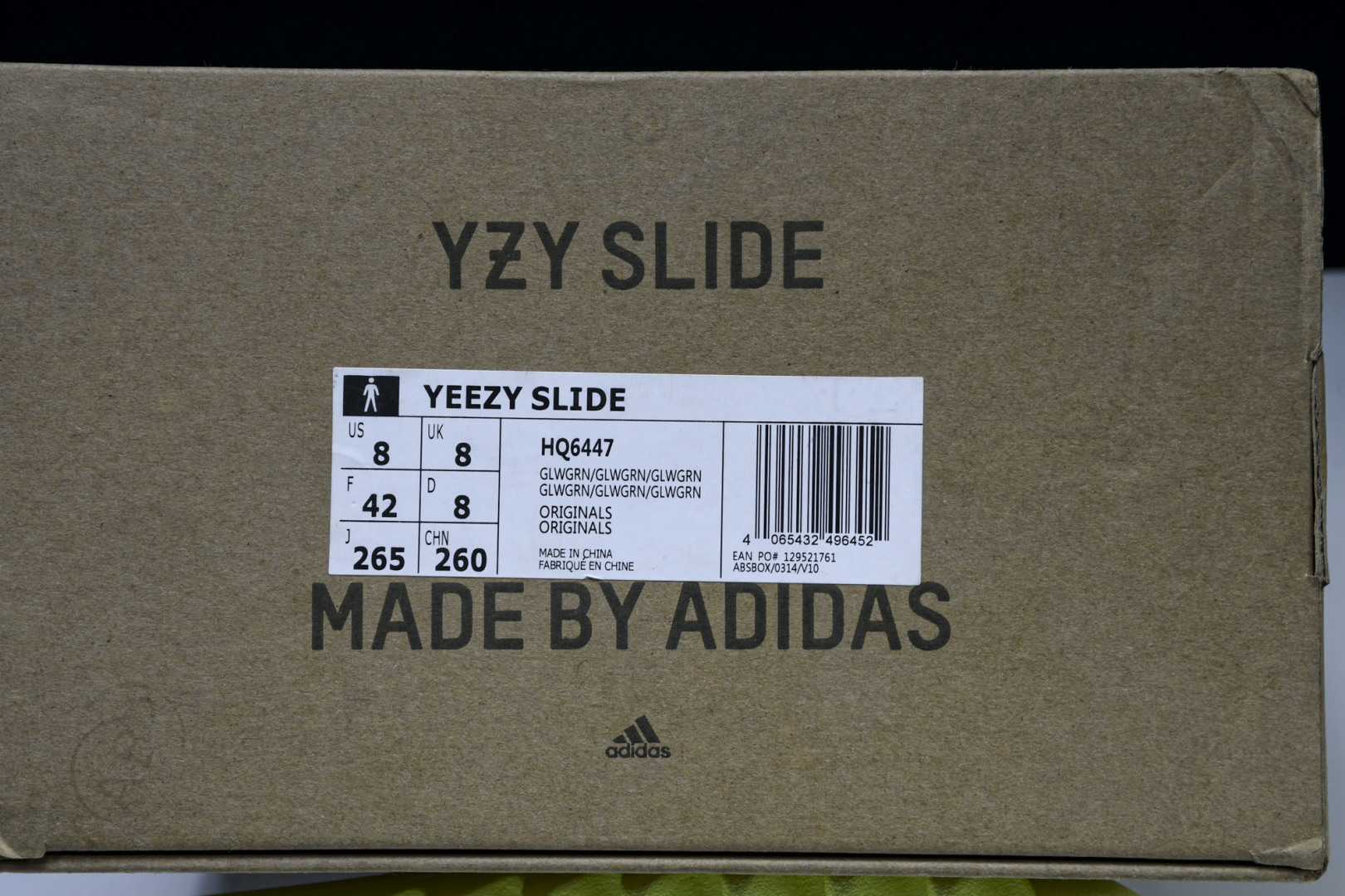  AD originals Yeezy Slide HQ6447 尺寸 US4=36-37 US5=38