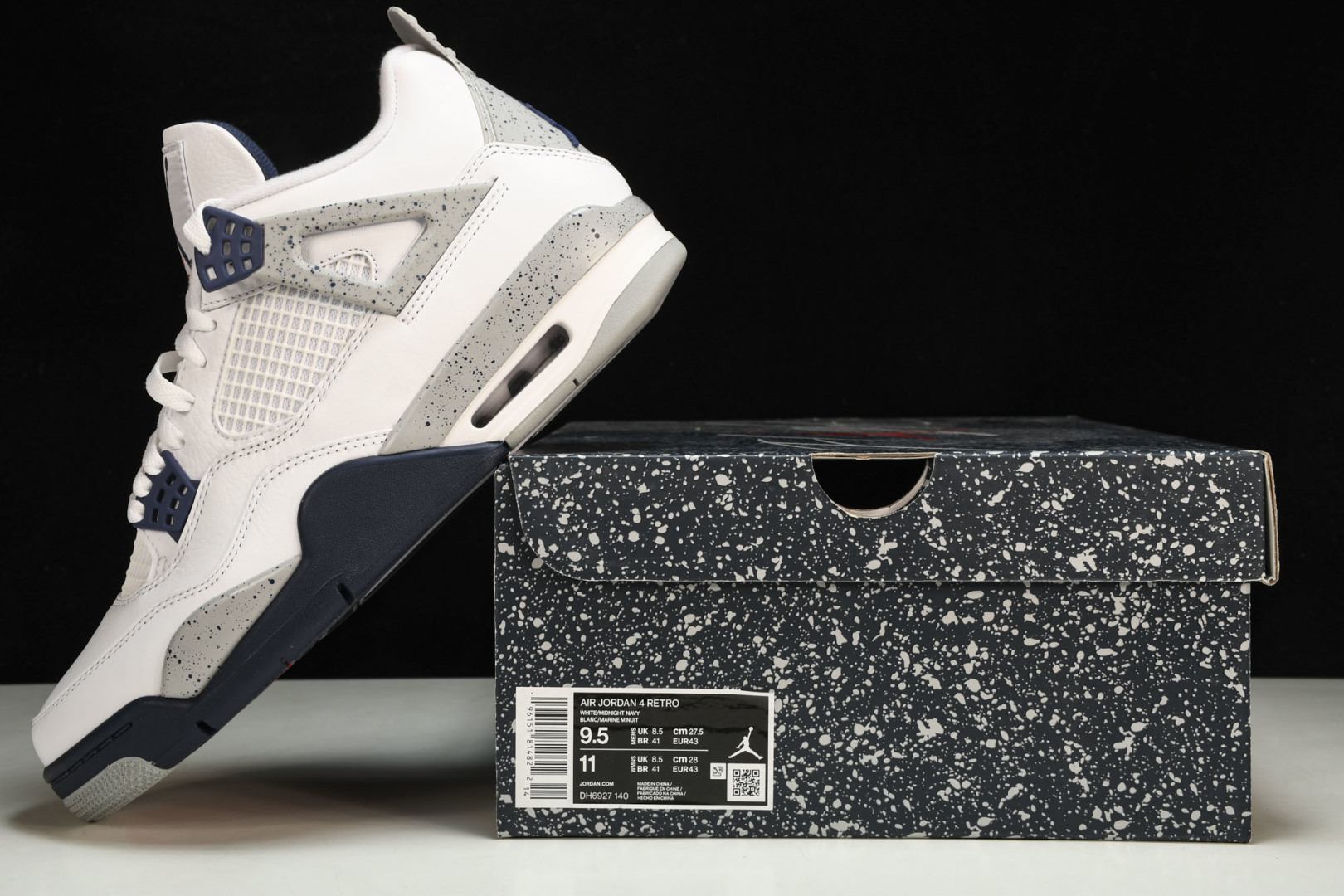  Air Jordan 4 Retro Midnight Navy AJ4 乔4 午夜蓝 男子文化篮球鞋