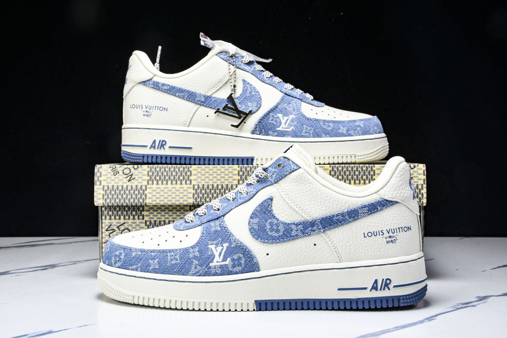  NK Air Force 1'07 Low LV联名 淡蓝牛仔 空军一号低帮休闲板鞋 SC0601-5