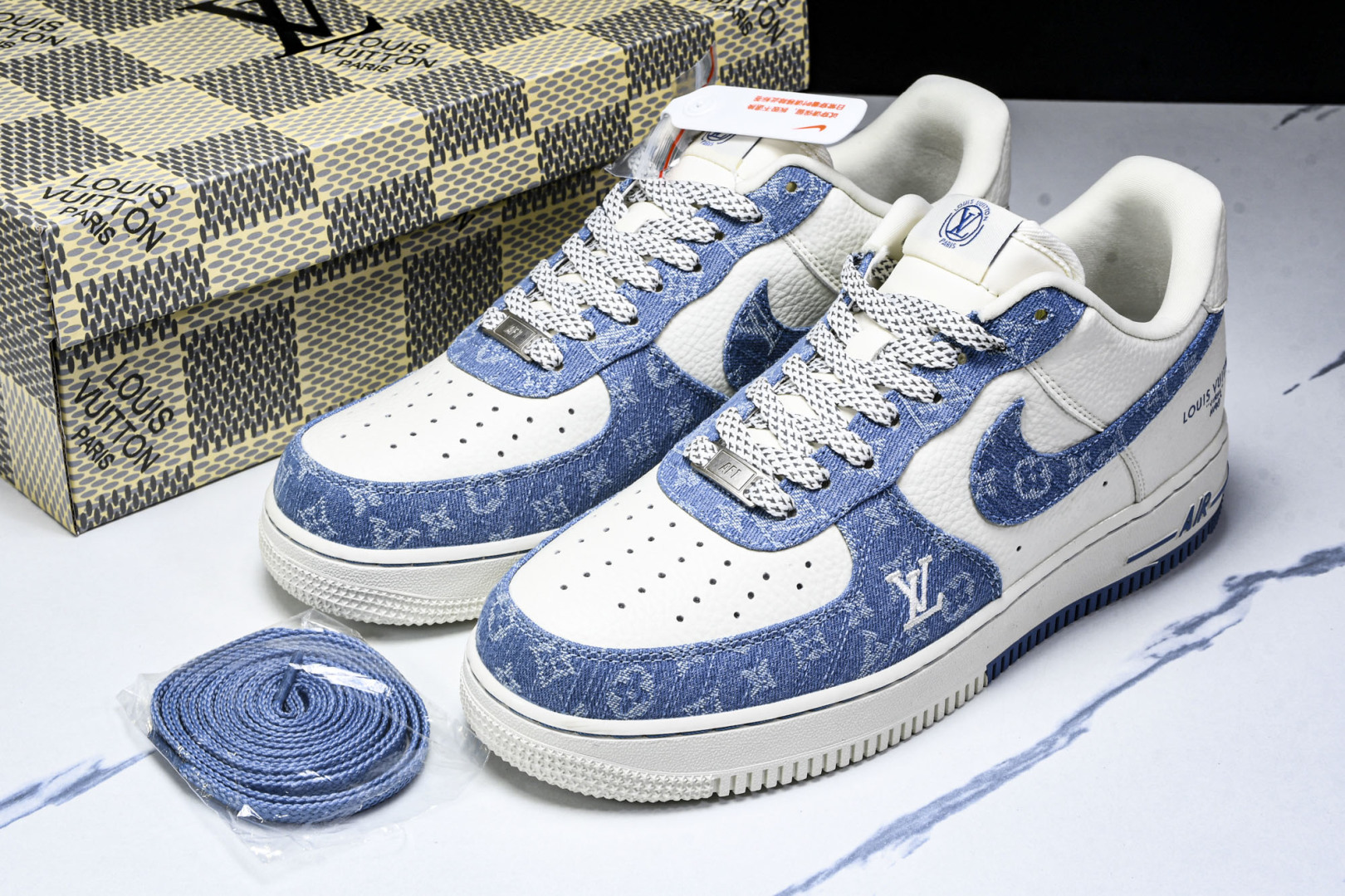  NK Air Force 1'07 Low LV联名 淡蓝牛仔 空军一号低帮休闲板鞋 SC0601-5