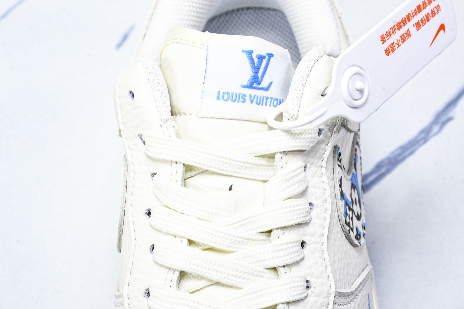  NK Air Force 1'07 Low LV联名 奶白霜蓝 空军一号低帮休闲板鞋 LW9279-0