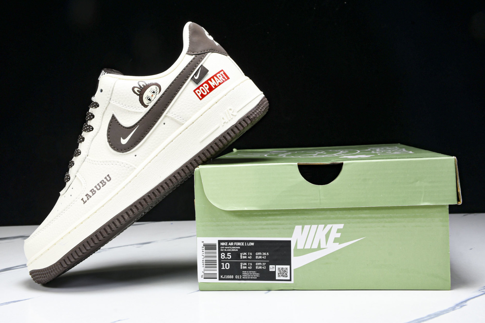  NK Air Force 1'07 Low 拉布布 空军一号低帮休闲板鞋 KJ1688-012 尺寸 