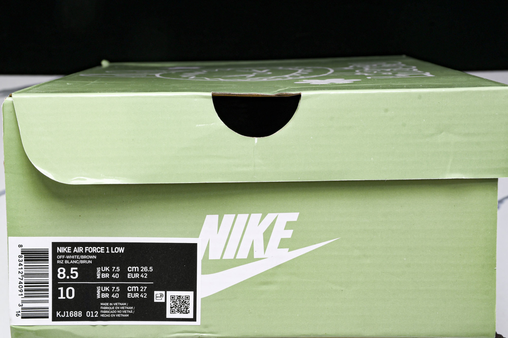  NK Air Force 1'07 Low 拉布布 空军一号低帮休闲板鞋 KJ1688-012 尺寸 