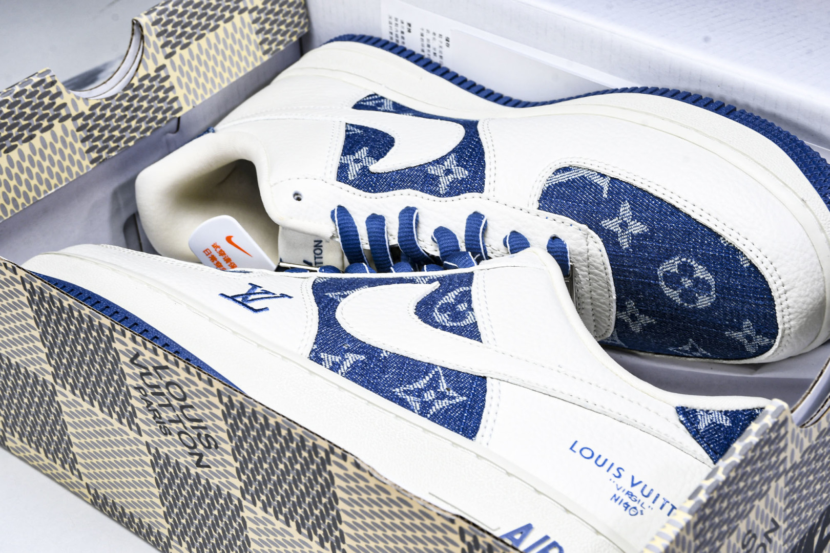  NK Air Force 1'07 Low LV联名 白蓝牛仔 空军一号低帮休闲板鞋 SC9207-5