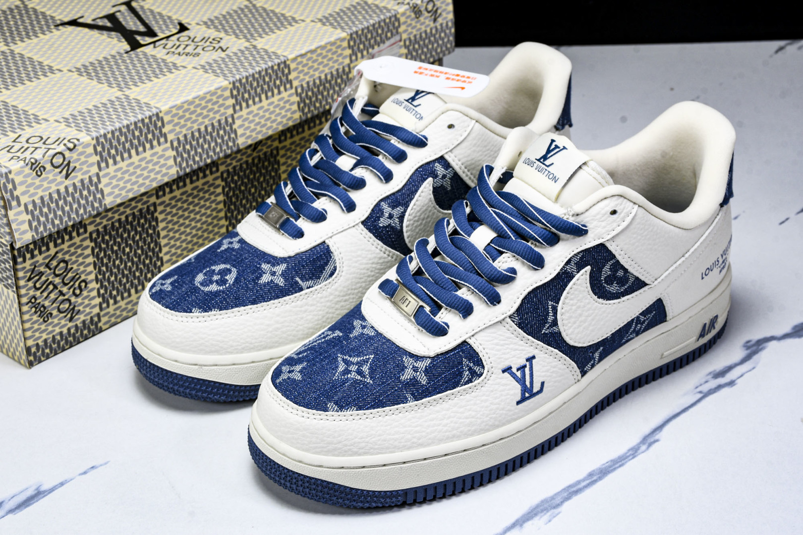  NK Air Force 1'07 Low LV联名 白蓝牛仔 空军一号低帮休闲板鞋 SC9207-5
