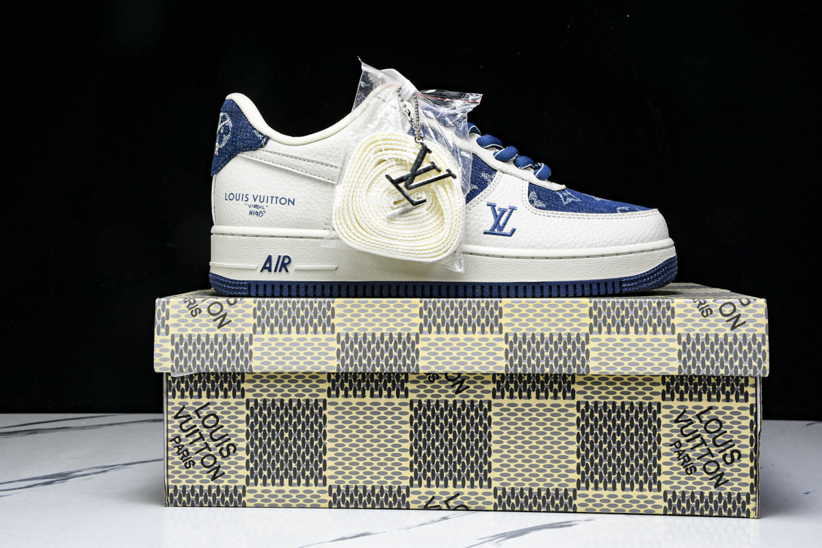  NK Air Force 1'07 Low LV联名 白蓝牛仔 空军一号低帮休闲板鞋 SC9207-5