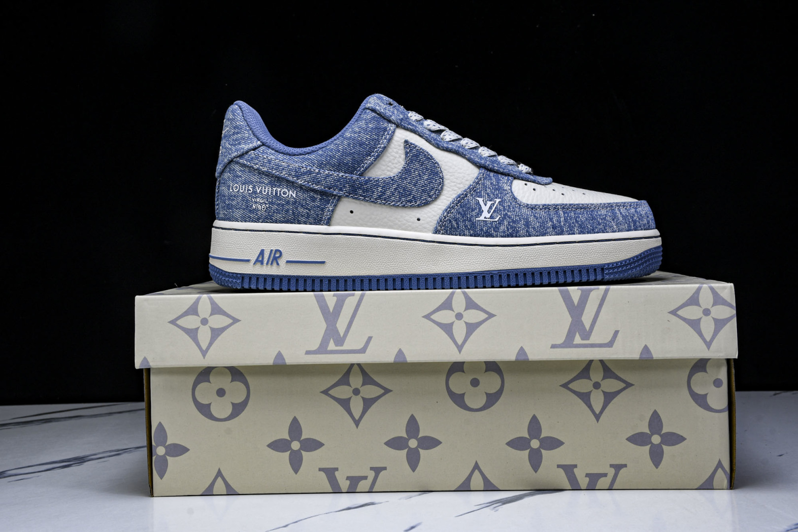  NK Air Force 1'07 Low LV联名 冰蓝牛仔 空军一号低帮休闲板鞋 LW9279-0
