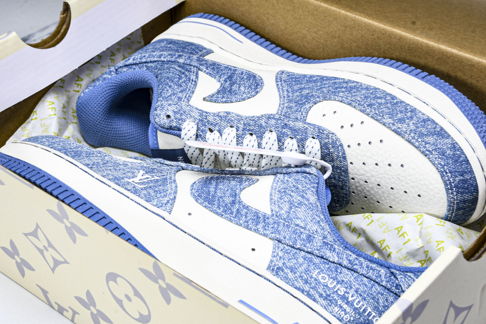  NK Air Force 1'07 Low LV联名 冰蓝牛仔 空军一号低帮休闲板鞋 LW9279-0