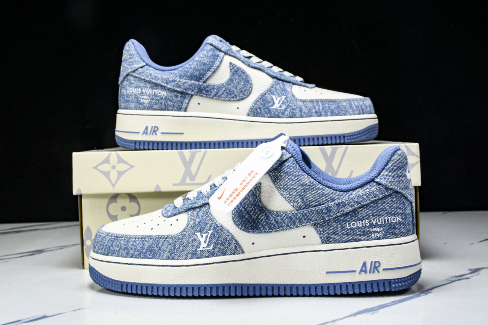  NK Air Force 1'07 Low LV联名 冰蓝牛仔 空军一号低帮休闲板鞋 LW9279-0