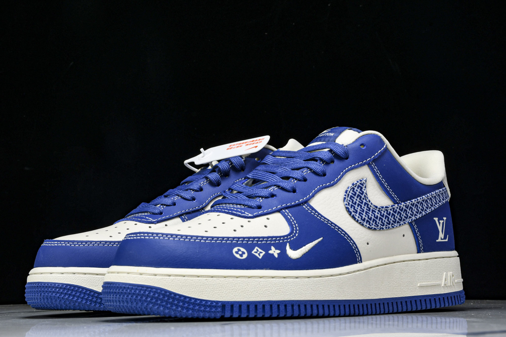  NK Air Force 1'07 Low LV联名 花纹蓝勾 空军一号低帮休闲板鞋 KK1988-0