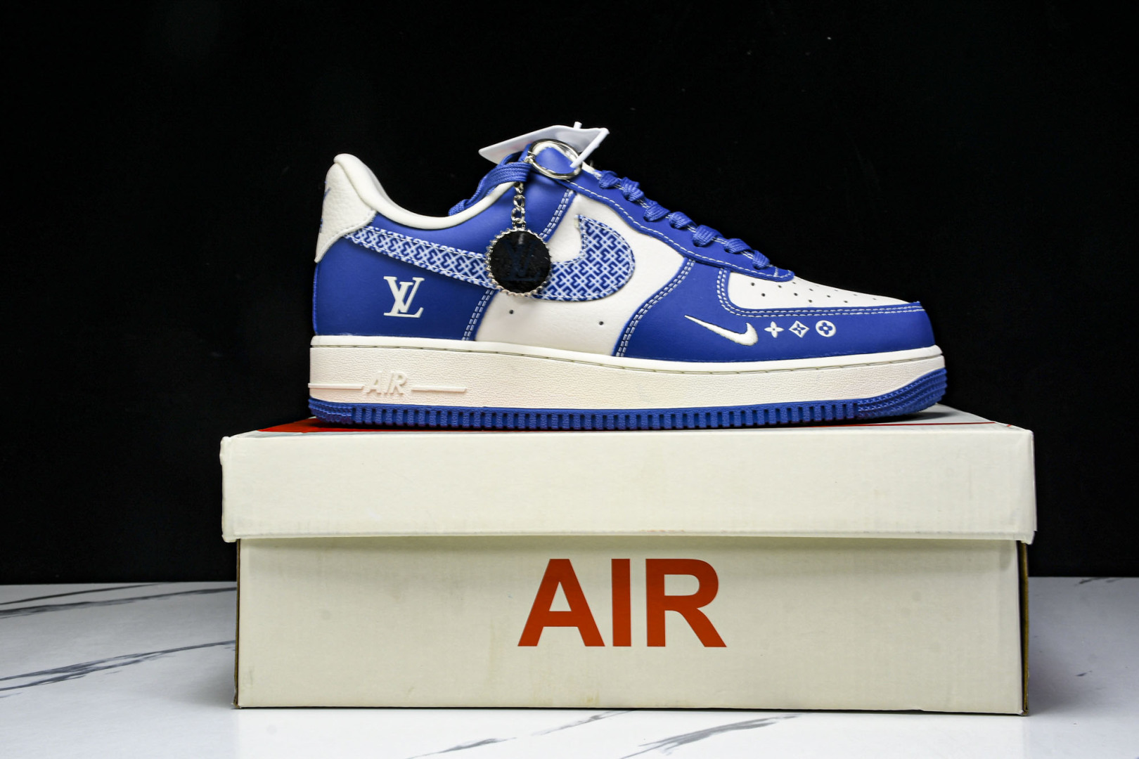  NK Air Force 1'07 Low LV联名 花纹蓝勾 空军一号低帮休闲板鞋 KK1988-0
