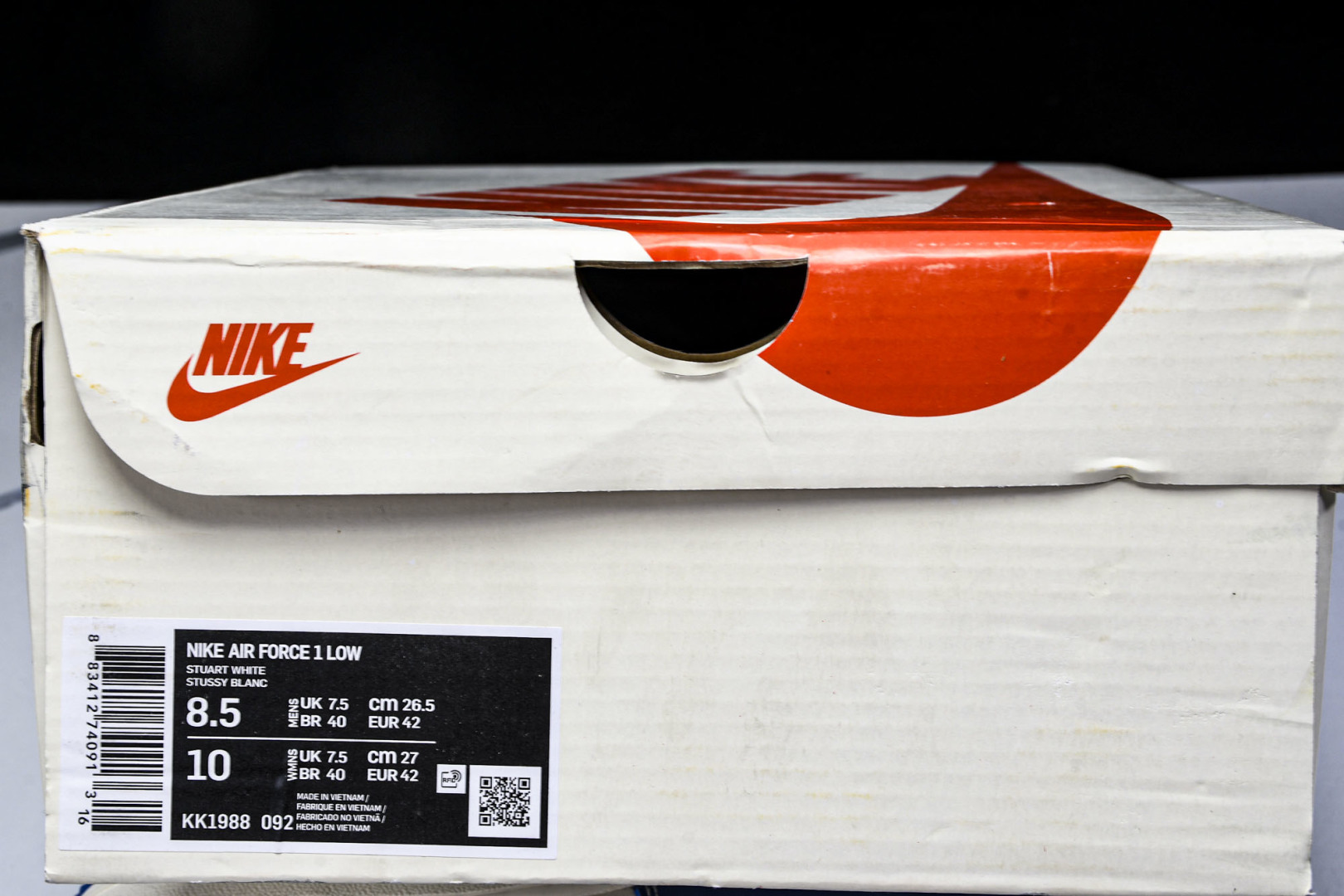  NK Air Force 1'07 Low LV联名 花纹蓝勾 空军一号低帮休闲板鞋 KK1988-0