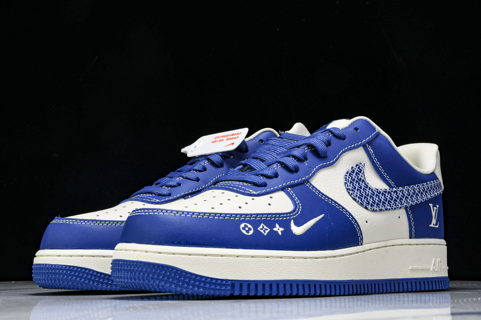  NK Air Force 1'07 Low LV联名 花纹蓝勾 空军一号低帮休闲板鞋 KK1988-0