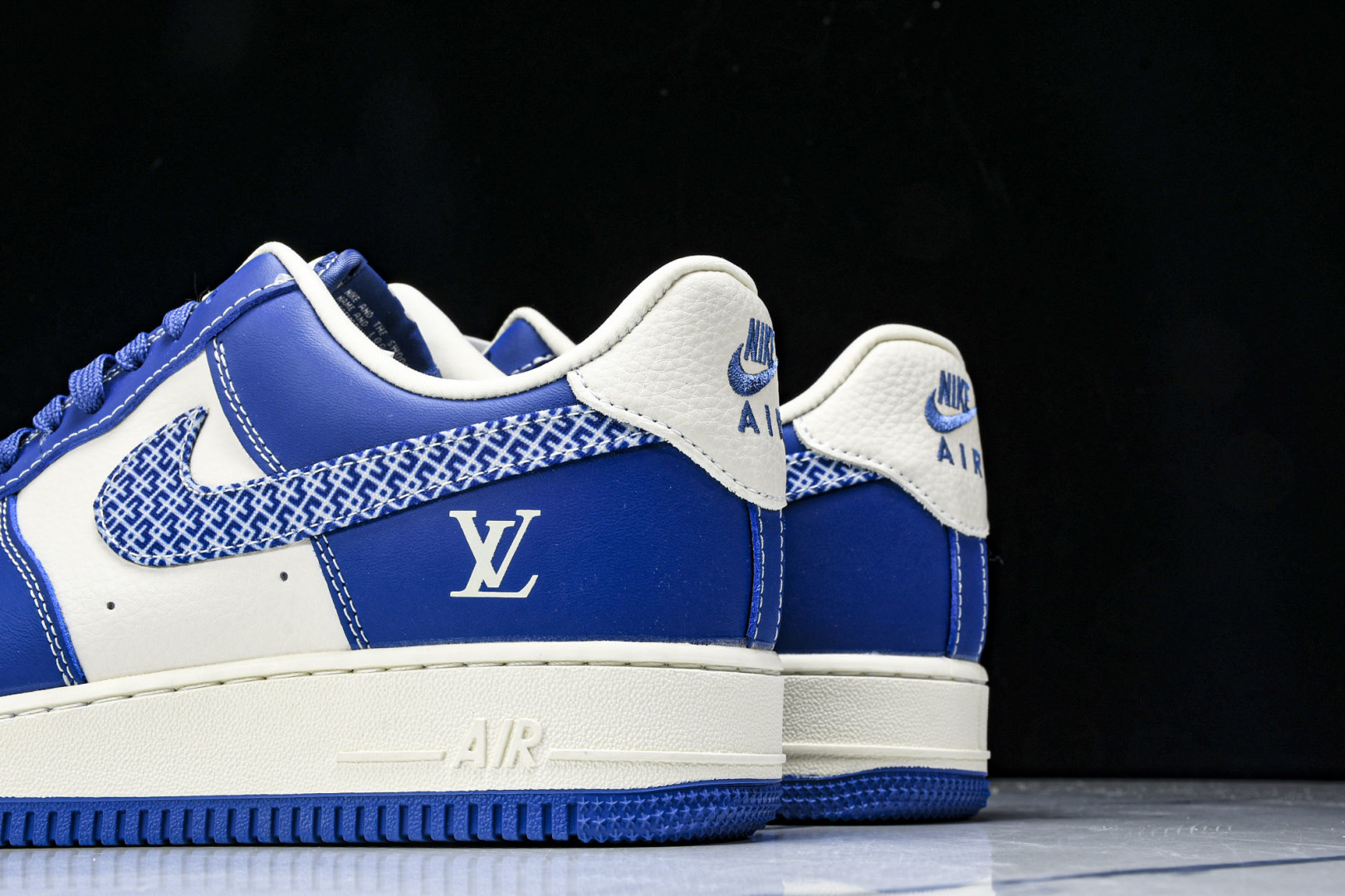  NK Air Force 1'07 Low LV联名 花纹蓝勾 空军一号低帮休闲板鞋 KK1988-0