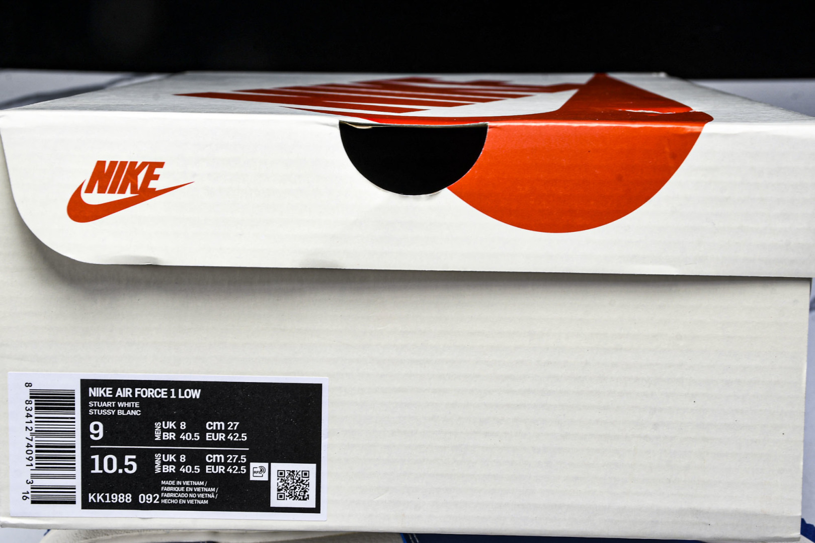 NK Air Force 1'07 Low LV联名 花纹蓝勾 空军一号低帮休闲板鞋 KK1988-0
