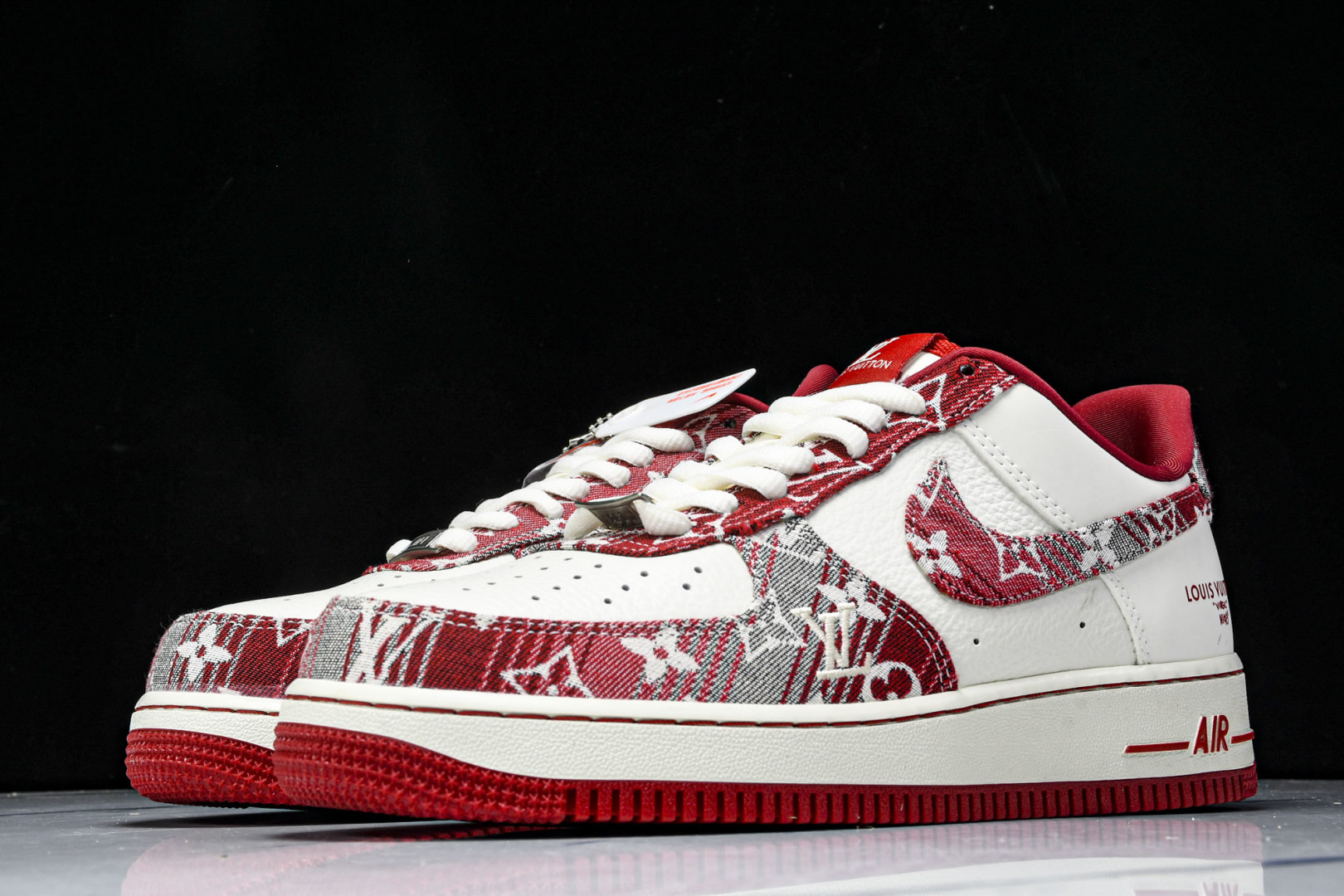  NK Air Force 1'07 Low LV联名 灰红牛仔 空军一号低帮休闲板鞋 SC9207-5