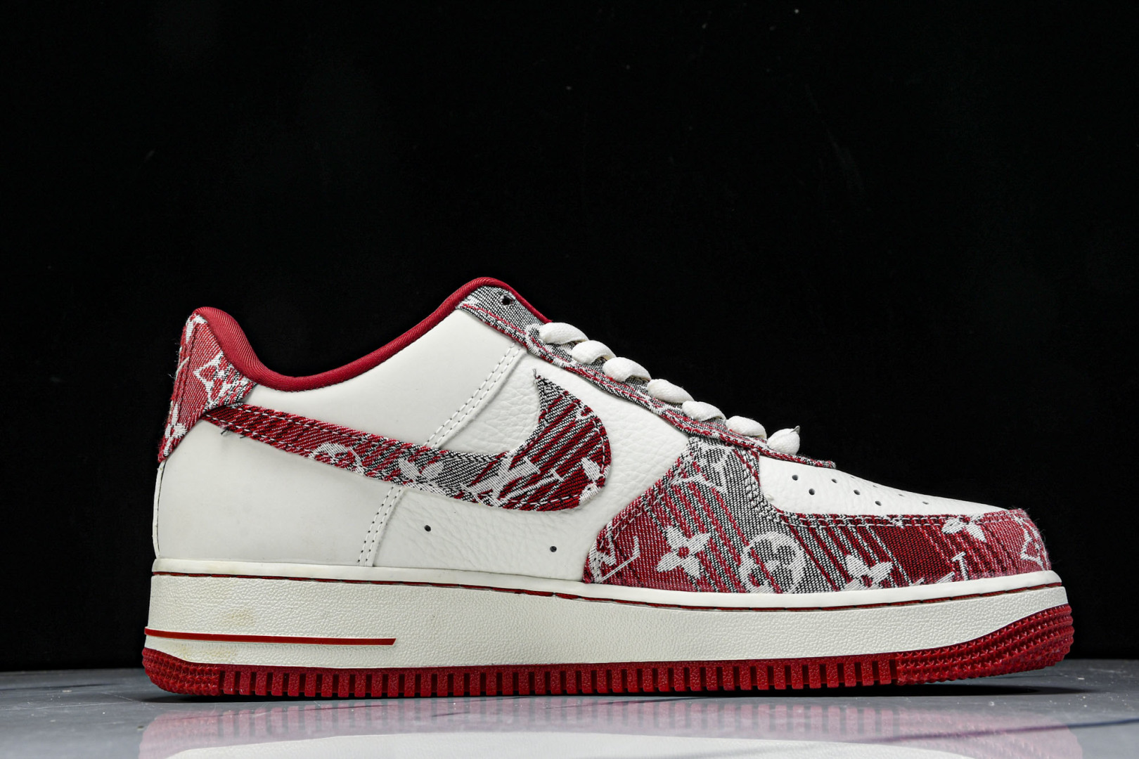  NK Air Force 1'07 Low LV联名 灰红牛仔 空军一号低帮休闲板鞋 SC9207-5