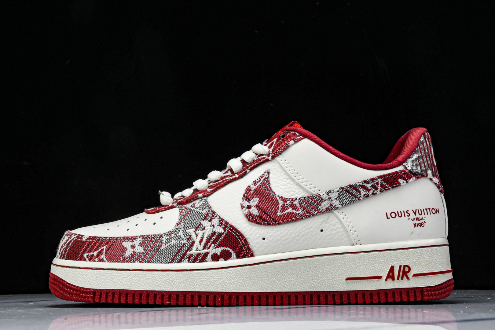  NK Air Force 1'07 Low LV联名 灰红牛仔 空军一号低帮休闲板鞋 SC9207-5